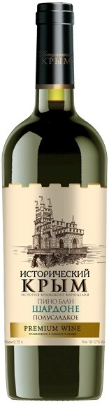 Вино ИСТОРИЧЕСКИЙ КРЫМ Пино Блан-Шардоне белое п/сл. 0,75л 12%